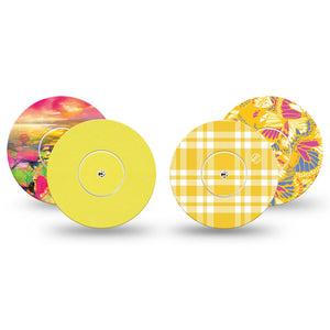 ExpressionMed Sunlit Yellow Freestyle Libre, Libre 2 Plus, and Abbott Lingo, tape and sticker  yellow summer style Adhesive Tape for CGM
