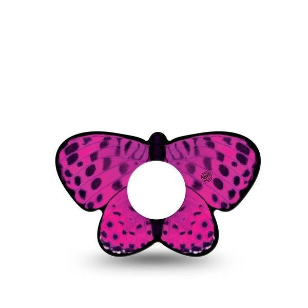 ExpressionMed Spotted Pink Butterfly Infusion Set Butterfly Shape Tape 5-Pack Captivating Pink Butterfly Plaster Continuous Glucose Monitor Design