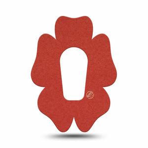 ExpressionMed Cherry Red Dexcom G6 Flower Shape Tape, Single Tape Pantone Color, Adhesive Patch Continuous Glucose Monitor Design