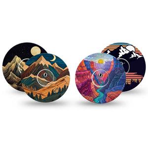 ExpressionMed Scenic Sights Freestyle Libre 3 and Libre 3 Plus, tape and sticker  Stunning landscape inspired designs Fixing Ring Tape for Continuous Glucose Monitor
