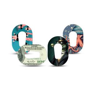 ExpressionMed Action Crew Variety Pack Variety Pack Dexcom G6 Mini Tape, 4-Pack Tape Variety Fun Character Inspired, Adhesive Tape CGM Design