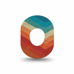 ExpressionMed Retro Winter Coat Dexcom G7 Mini Tape, Dexcom Stelo Glucose Biosensor System, Single Tape 70s Coat Pattern, Patch Continuous Glucose Monitor Design