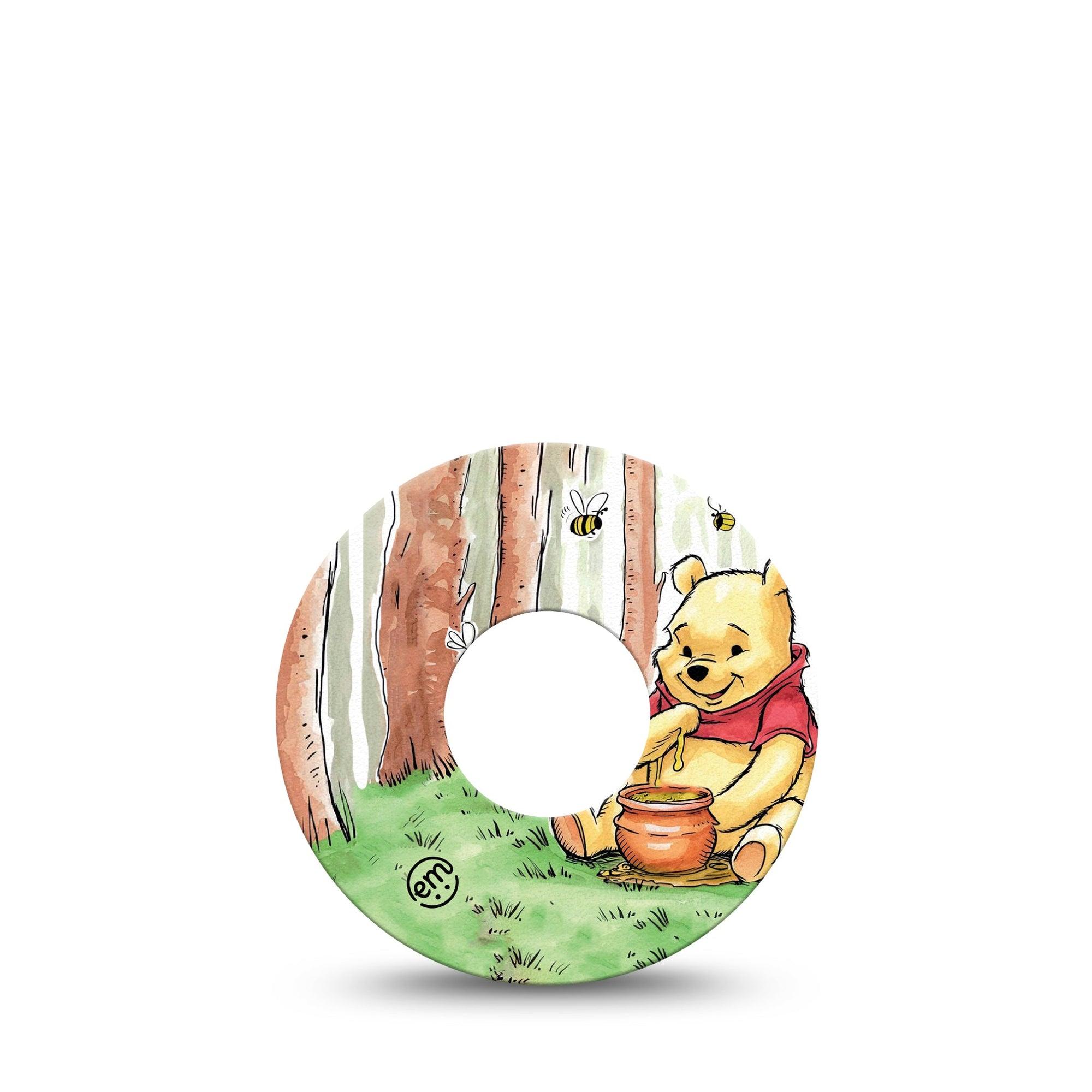 ExpressionMed Winnie the Pooh Infusion Set Tape 5-Pack Book Illustrated Winnie the Pooh Overlay Patch CGM Design