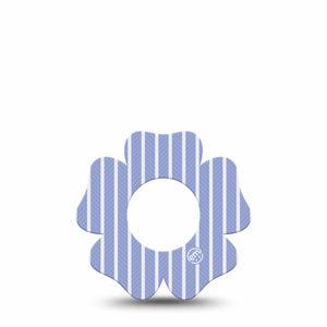 ExpressionMed Blue Stripes Freestyle Libre, Libre 2 Plus, and Abbott Lingo Flower, Single Tape Classic summer stripe pattern Decorative Adhesive Tape for CGM