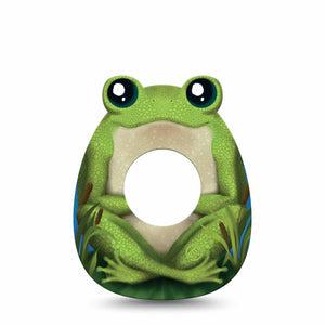 ExpressionMed Froggy Freestyle Libre 2 and Libre 2 Plus Gumdrop Shape Tape, Abbott Lingo, Single Tape Sitting Frog, Patch CGM Design