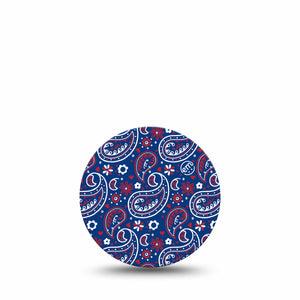 ExpressionMed Independence Paisley Freestyle Libre 3 and Libre 3 Plus Overpatch Single Tape Classic Paisley Pattern, Adhesive Patch CGM Design