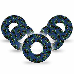 ExpressionMed Tractors Freestyle Libre and Libre 2 Plus Tape, Abbott Lingo, 5-Pack Tape Tractor Truck, Fixing Ring Tape Continuous Glucose Monitor Design