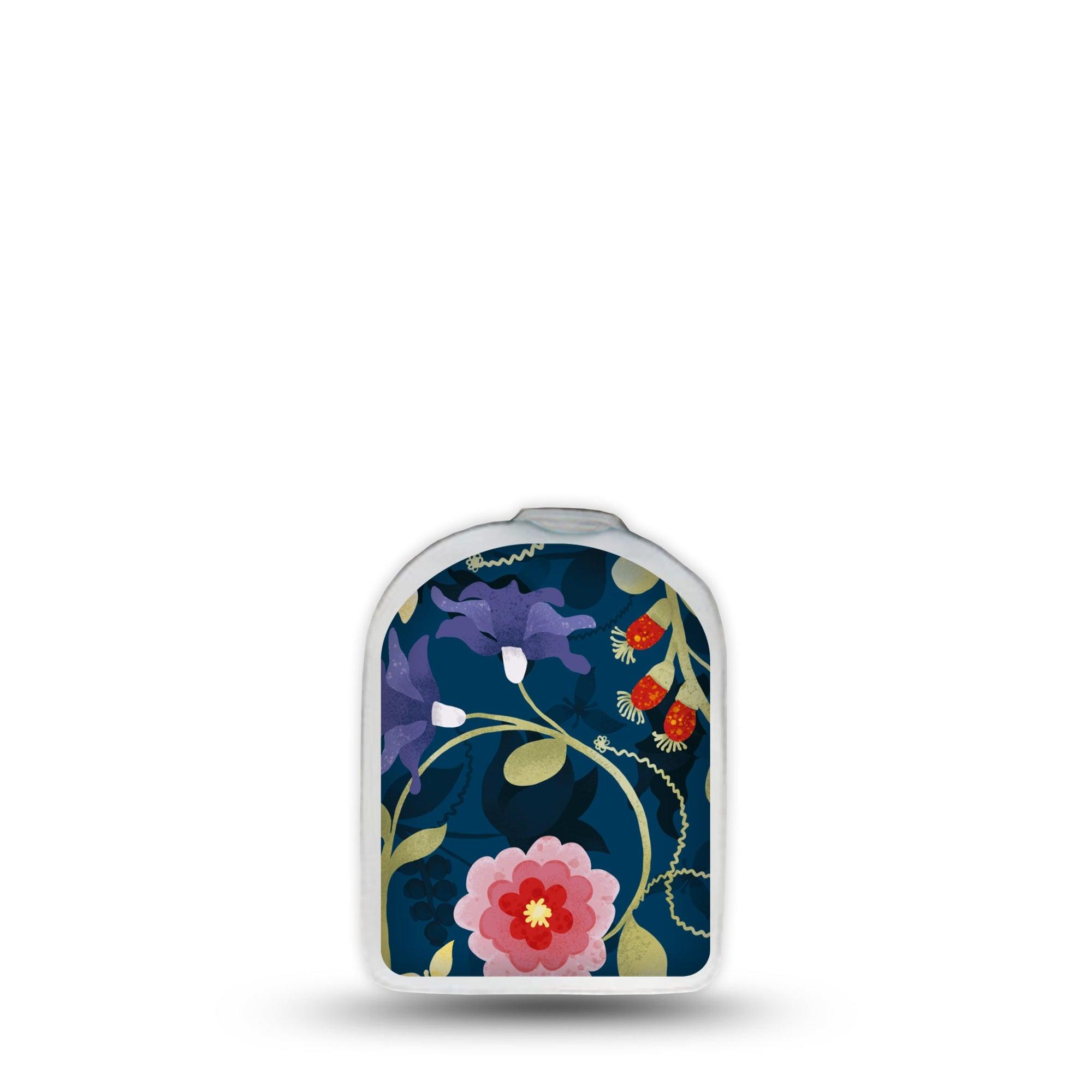 ExpressionMed Floral Folklore Omnipod Surface Center Sticker Single Sticker Floral Traditions Themed Vinyl Decoration Pump Design