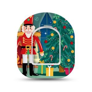 ExpressionMed Nutcracker Omnipod Surface Center Sticker and Mini Tape  Toy Soldier, Vinyl Sticker and Tape Design Pump Design