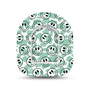 ExpressionMed Happy Cow Print Omnipod Surface Center Sticker and Mini Tape Happy Prints Inspired Vinyl Sticker and Tape Design Pump Design