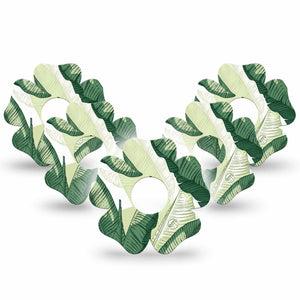 ExpressionMed Palm Leaf Freestyle Libre 3 and Libre 3 Plus Flower, 5-Pack Tropical palm leaves Sensor Cover for Continuous Glucose Monitor