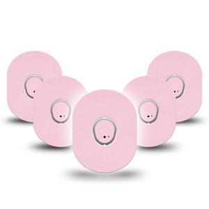 ExpressionMed Baby Pink Dexcom G7 Tape, Dexcom Stelo Glucose Biosensor System, 5-Pack Tape and 5-Pack Sticker Color Sample Inspired, Overlay Tape CGM Design