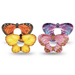 ExpressionMed Butterfly Hues Freestyle Libre 3 and Libre 3 Plus Butterfly, 4-Pack Tape butterfly garden art Waterproof Plaster for CGM