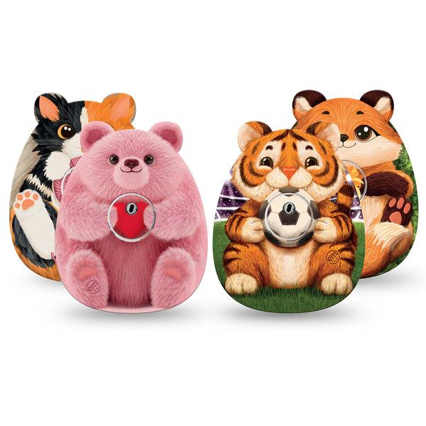 ExpressionMed Cute Wildlife Freestyle Libre 3 and Libre 3 Plus, tape and sticker  cute forest animal pattern Fixing Ring Tape for Continuous Glucose Monitor