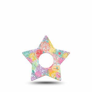 ExpressionMed Spring Flowers Freestyle Libre 3 and Libre 3 Plus Star, Single Tape Pastel florals Best Covers for CGM