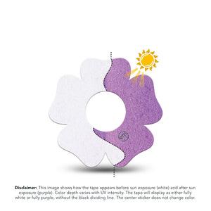 ExpressionMed Solar Violet Infusion Set Flower Shape Tape, 5-Pack Tape Sunlight-Responsive Color, Plaster Continuous Glucose Monitor Design