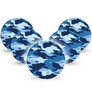 Blue Camo Dexcom G7 Overpatch Tapes, Dexcom Stelo