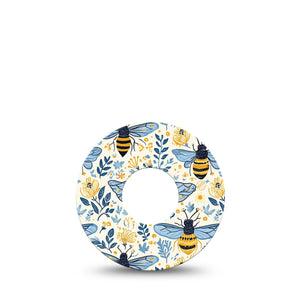 ExpressionMed Busy Bees Infusion Set, 5-Pack Delicate bees flowers Decorative Patch For Insulin Pump