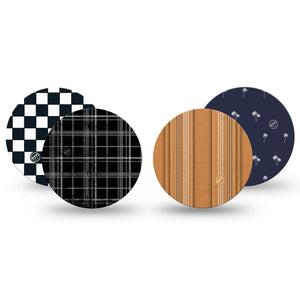 ExpressionMed Everyday Classic Dexcom G7 and Dexcom Stelo Glucose Biosensor System OverPatch, 4-Pack Tape Classic plaids and checkered prints Overlay Tape for CGM