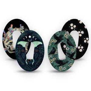 ExpressionMed Gothic Wilderness Dexcom G6, 4-Pack Tape rustic crow nature art Decorative Adhesive Tape for CGM