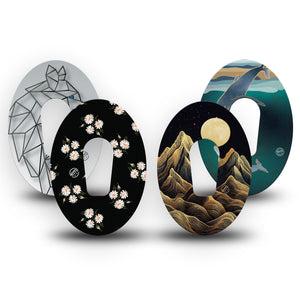 ExpressionMed Wild & Wonder Variety Pack Dexcom G6 Tape, 4-Pack Tape Variety, Modern Landscape, Plaster Continuous Glucose Monitor Design