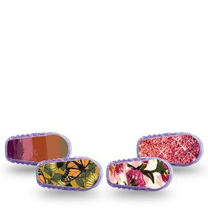 ExpressionMed Harvest Petals Variety Pack Dexcom G6 Sticker, 4-pack Sticker Variety, Dark Tones, Decorative Decal CGM Design