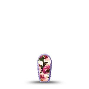 ExpressionMed Maroon Flowers Dexcom G6 Sticker, Single Sticker Only Wispy Red Flowers, Vinyl Decoration Continuous Glucose Monitor Design