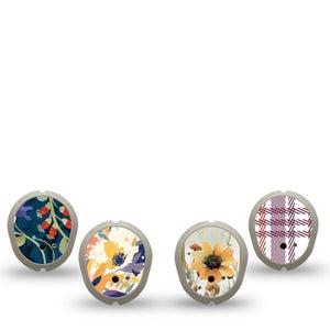 ExpressionMed Antlers & Autumn Variety Pack Dexcom G7 Sticker, 4-pack Sticker Variety, Early Fall Palette, Vinyl Decoration  CGM Design