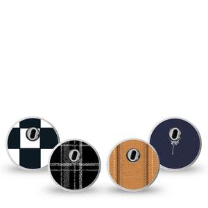 ExpressionMed Everyday Classic Freestyle Libre 3 and Libre 3 Plus Sticker, 4-Pack Sticker Mens inspired style patterns Vinyl Decoration for CGM