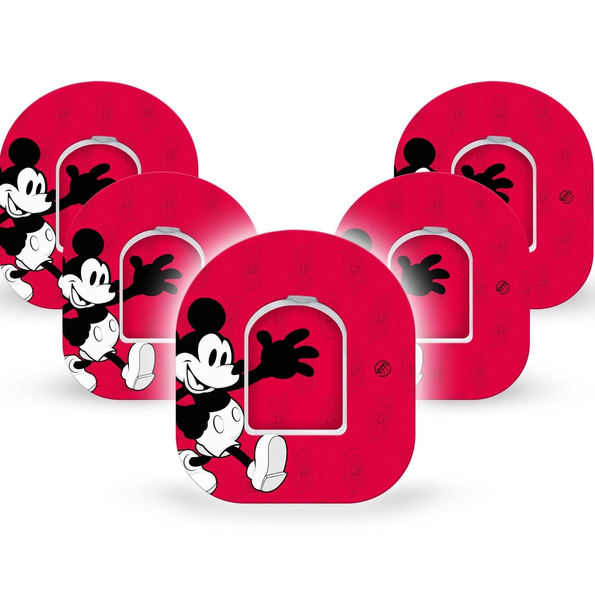 ExpressionMed Magical Mouse Omnipod Tape 5-Pack Tape and 5-Pack Sticker Walt Disney Mickey Mouse Adhesive Patch Pump Design