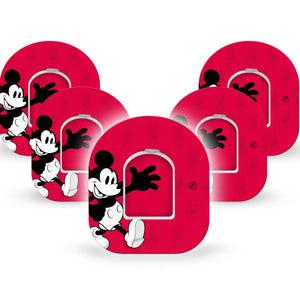 ExpressionMed Magical Mouse Omnipod Tape 5-Pack Tape and 5-Pack Sticker Walt Disney Mickey Mouse Adhesive Patch Pump Design