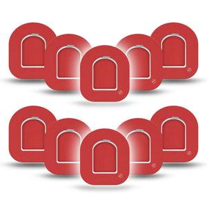 ExpressionMed Cherry Red Omnipod Mini Tape, 10-Pack Tape and 10-Pack Sticker Cherie Red, Adhesive Tape Pump Design