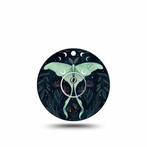 ExpressionMed Luna Moth Freestyle Libre 3 and Libre 3 Plus Sticker and Tape  Luna Cosmic Moth, Vinyl Sticker and Tape Pairing CGM Design