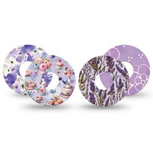 ExpressionMed Garden Party Freestyle Libre 3 and Libre 3 Plus, 4-Pack Tape Lovable deserts and florals Best Covers for CGM