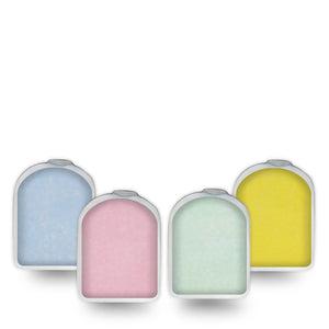 ExpressionMed Solids Variety Pack Omnipod Surface Center Sticker, 4-Pack Sticker Variety, Most Popular Prints, Vinyl Decoration Pump Design