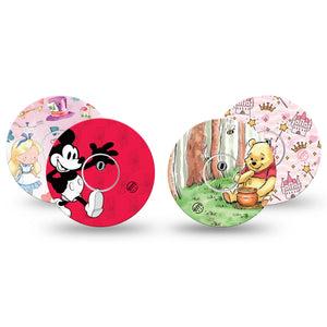 ExpressionMed Stomp & Chomp Variety Pack Freestyle Libre 3 and Libre 3 Plus Sticker and Tape  Childhood Stories Inspired, Vinyl Sticker and Tape Pairing CGM Design