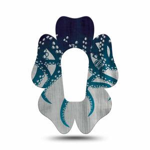 ExpressionMed Tentacles Dexcom G6 Flower Shape Tape, Single Tape Octopus Tentacle, Adhesive Patch Continuous Glucose Monitor Design