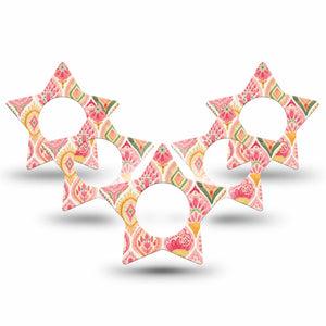ExpressionMed Blush Freestyle Libre, Libre 2 Plus, and Abbott Lingo Star, 5-Pack soft neutral pink Accessories for Continuous Glucose Monitor
