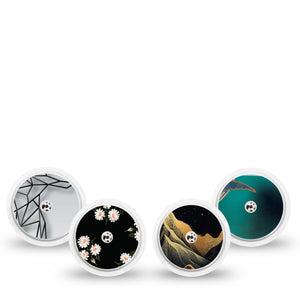 ExpressionMed Wild & Wonder Variety Pack Freestyle Libre and Libre 2 Plus Sticker, Abbott Lingo, 4-pack Sticker Variety, Nature Peaks and Animals, Vinyl Graphics Continuous Glucose Monitor Design