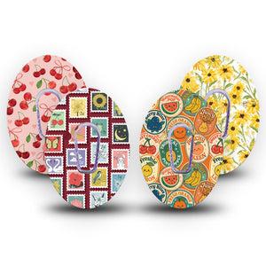 ExpressionMed Sweet Stickers Dexcom G6, tape and sticker  Warm tone prints Waterproof Plaster for Continuous Glucose Monitor