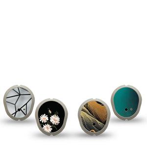 ExpressionMed Wild & Wonder Variety Pack Dexcom G7 Sticker, 4-pack Sticker Variety, Wildlife Mountains, Vinyl Decoration  CGM Design