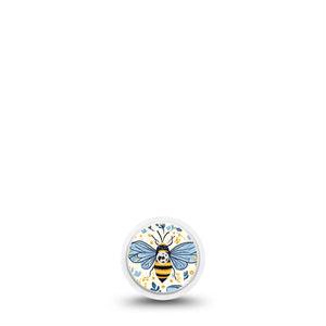 ExpressionMed Busy Bees Freestyle Libre, Libre 2 Plus, and Abbott Lingo Sticker, Single Sticker Navy and gold bees Decorative Patch for Continuous Glucose Monitor
