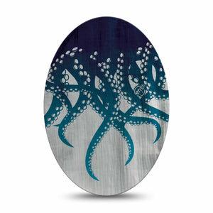 ExpressionMed Tentacles Medtronic Guardian Enlite Universal Oval, Single Tape Kraken-Inspired, Plaster CGM Design