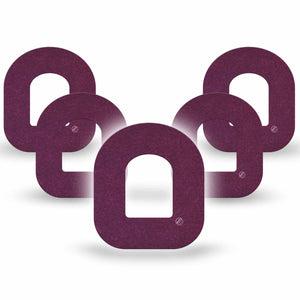 ExpressionMed Wine Red Omnipod Tape, 5-Pack Tape Pantone Color, Adhesive Patch Pump Design
