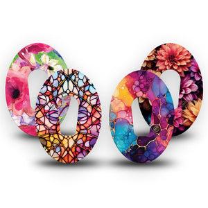 ExpressionMed Prism Ink Dexcom G6, 4-Pack Tape vibrant color pattern Decorative Adhesive Tape for CGM
