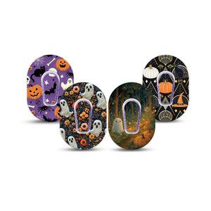 ExpressionMed Halloween Forest Dexcom G6 Mini, tape and sticker  spooky woodland ghost design Waterproof Adhesive Tape for CGM