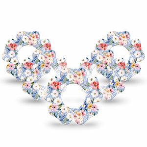 ExpressionMed Petal Breeze Freestyle Libre, Libre 2 Plus, and Abbott Lingo Flower, 5-Pack Light color flowers Sensor Cover for Continuous Glucose Monitor