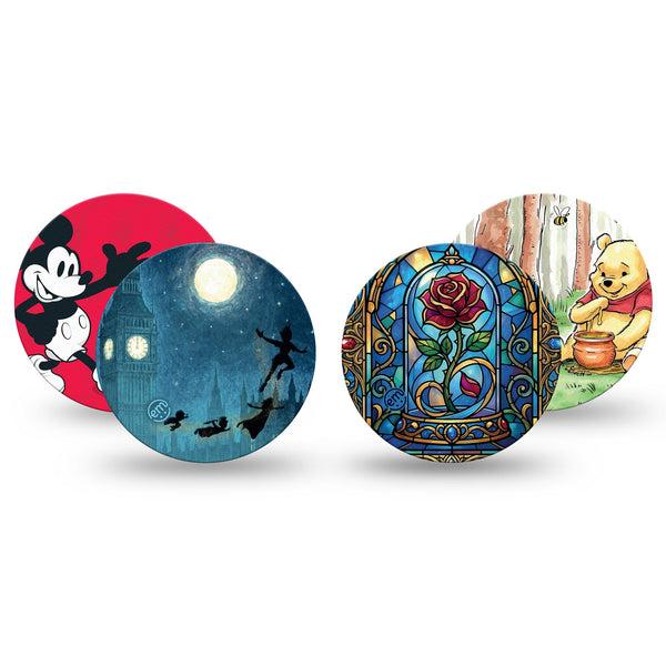 ExpressionMed Fairytale Freestyle Libre 3 and Libre 3 Plus OverPatch, 4-Pack Tape magical disney fairytale aesthetic Plaster for CGM