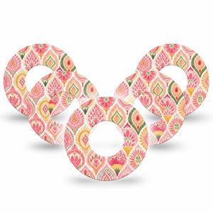 ExpressionMed Blush Freestyle Libre, Libre 2 Plus, and Abbott Lingo, 5-Pack soft neutral pink Decorative Patch for Continuous Glucose Monitor