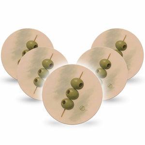ExpressionMed Olives Freestyle Libre, Libre 2 Plus, and Abbott Lingo OverPatch, 5-Pack Olives on a pick Best Covers for CGM